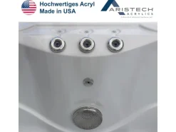 Tronitechnik Outdoor Whirlpools|Outdoor Whirlpool Spa Tino Pro Mit Isolierung Weiss Silber Marmoriert  195Cm X 127Cm Heizung Hydromassage