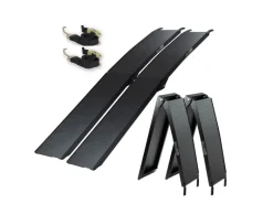 2 x Auffahrrampen 205 cm Traglast 680 kg Alu Schwarz Klappbar*TRUTZHOLM New
