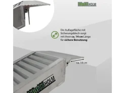 1 x Profi Schwerlastrampe 212cm Traglast 1900 kg Alu Grau*TRUTZHOLM Discount