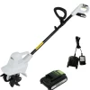 TRUTZHOLM Motorhacken|Akku Bodenhacke 20V 2Ah mit Akku und Ladegerät 19 cm Arbeitsbreite 24 Klingen