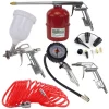 Druckluft Set Reifenfüller Ausblaspistole Farbspritzpistole Sprühpistole Spiralschlauch Düsen*TRUTZHOLM