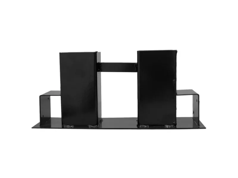 TRUTZHOLM Kaminholzregale|Holzstapelhilfe 4er Set Halterung 34x10cm Lackierter Stahl Schwarz