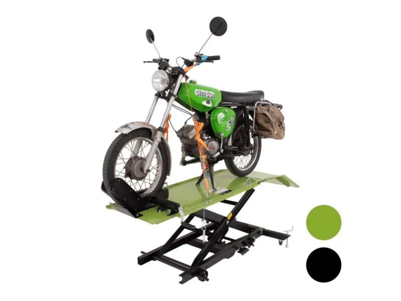 Hydraulische Motorradhebebühne XL 560 kg Breite 60,5 cm Schwarz Grün*TRUTZHOLM New
