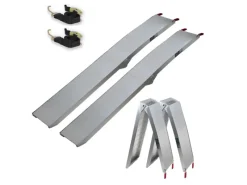 TRUTZHOLM Quads|Motorroller|2x Alu Auffahrrampen Klappbar 205 cm Traglast 680 kg Grau