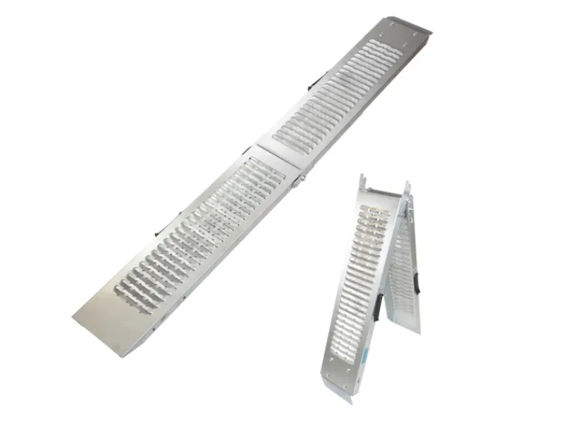 TRUTZHOLM Quads|Motorroller|1x Auffahrrampe Klappbar 189cm Tragkraft 200 kg Stahl Geriffelt Grau