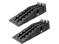 2x Auffahrrampe mit Überfahrstopper 90x30x21,5cm 5t Traglast Kunststoff Stapelbar*TRUTZHOLM Best