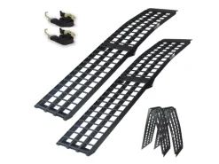 TRUTZHOLM Quads|Motorroller|2x Auffahrrampen 230 cm Traglast 1360 kg Alu Klappbar Schwarz