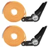 2x Spanngurt mit Ratsche 6m Einteilig 800kg 0,8t Orange*TRUTZHOLM Hot