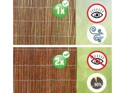 Sichtschutz Weide 80 x 300 cm Braun*urfence