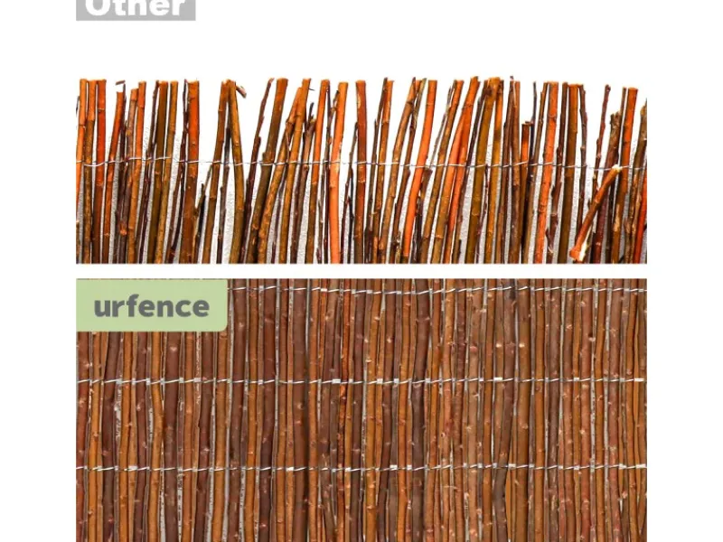 urfence Balkonsichtschutz|Sichtschutz Weide 100 x 500 cm Braun