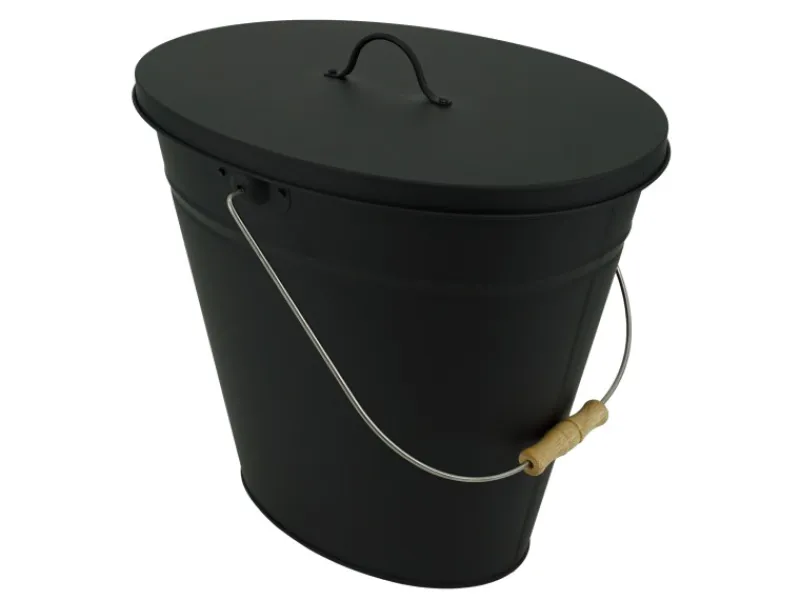 Ascheeimer Oval 24 l Schwarz*Valo Outlet