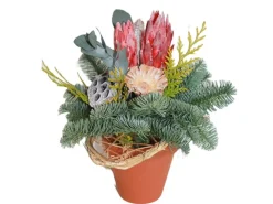 Grabgestecke|Vasen-Grabstrauß Nobilis mit Herz 20 cm Rot