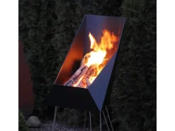 Vasner Feuerkörbe|Merive M4 Feuerkorb mittelhoch eckig Schwarz