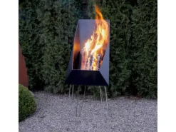 Vasner Feuerkörbe|Merive M4 Feuerkorb mittelhoch eckig Schwarz