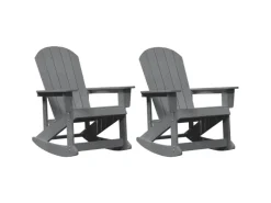 vidaXL Adirondack Schaukelstühle 2-Tlg HDPE 3335837* New