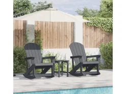 vidaXL Adirondack Schaukelstühle 2-Tlg HDPE 3335837* New