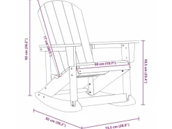 vidaXL Adirondack Schaukelstühle 2-Tlg HDPE 3335837* New