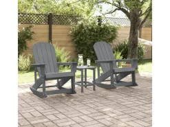 vidaXL Adirondack Schaukelstühle 2-Tlg HDPE 3335837* New