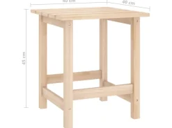 Balkonmöbel|vidaXL Adirondack-Gartenstuhl mit Tisch Massivholz Tanne 315922