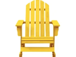 Gartenstühle|vidaXL Adirondack-Schaukelstuhl Massivholz Tanne Gelb