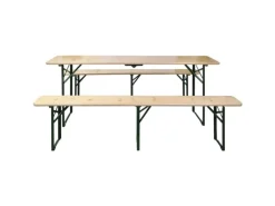 vidaXL Biertisch mit 2 Bänken Klappbar 220 cm Tannenholz 42207* Online