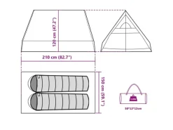 Campingzubehör|vidaXL Camping-Keilzelt 2 Personen Wasserdicht 94756