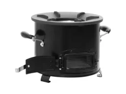 Campingzubehör|vidaXL Camping-Ofen Schwarz 36x26x22,5 cm Metall