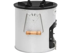 Campingzubehör|vidaXL Camping-Ofen Silbern 45x25x26 cm Stahl