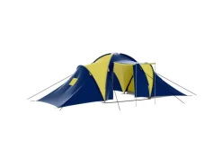 Campingzubehör|vidaXL Camping-Zelt Stoff 9 Personen Blau und Gelb 90413