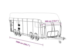 Campingzubehör|vidaXL Dachplane für Wohnwagen Grau 1000x300 cm Vliesstoff 2152072