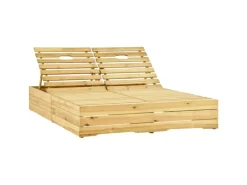 Sonnenliegen|vidaXL Doppel-Sonnenliege Grün Imprägniertes Kiefernholz 315404