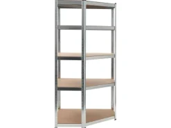 vidaXL Eckregal mit 5 Böden n Stahl & Holzwerkstoff 144264*