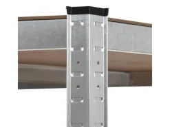 vidaXL Eckregal mit 5 Böden n Stahl & Holzwerkstoff 144264*