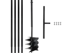 Bodenbearbeitung|vidaXL Erdbohrer mit Griff 250 mm mit Verlängerungsrohr 4 m Stahl 3059406