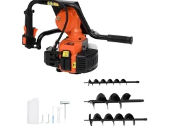 Bodenbearbeitung|vidaXL Erdbohrer Orange 140340