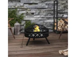 vidaXL Feuerschale mit Schürhaken 70 cm XXL Stahl Modell 1* Sale