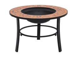 vidaXl Feuerstelle Mosaik Keramik Terracotta 68 cm* Discount