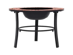 vidaXl Feuerstelle Mosaik Keramik Terracotta 68 cm* Discount
