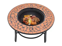 vidaXl Feuerstelle Mosaik Keramik Terracotta 68 cm* Discount