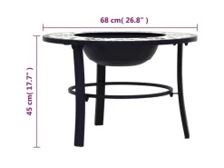 vidaXL Feuerstelle Mosaik Keramik Grün 68 cm* Outlet