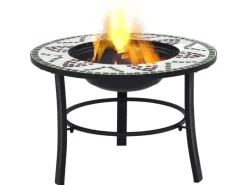 vidaXL Feuerstelle Mosaik Keramik Grün 68 cm* Outlet