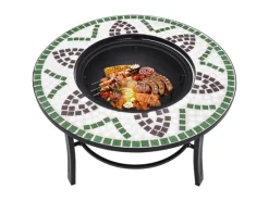 vidaXL Feuerstelle Mosaik Keramik Grün 68 cm* Outlet