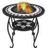 vidaXL Feuertisch Mosaik Keramik Schwarz und Weiß 68 cm* Best