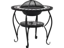 vidaXL Feuertisch Mosaik Keramik Schwarz und Weiß 68 cm* Best