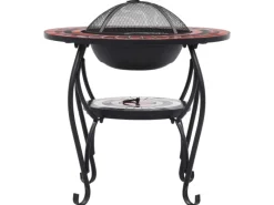 vidaXL Feuertisch Mosaik Keramik Terracotta und Weiß 68 cm* Best