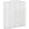 vidaXL Gabionen mit Hochbogen 4 Stk 200x50x220/240cm Eisen 1679855* Best