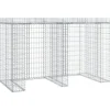 vidaXL Gabionen-Mülltonnenbox 192x91x120 cm Verzinktes Eisen*