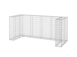 vidaXL Gabionenwand für Mülltonnen Verzinkter Stahl 254x100x110 cm* Outlet