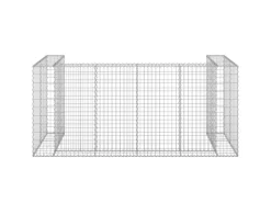 vidaXL Gabionenwand für Mülltonnen Verzinkter Stahl 254x100x110 cm* Outlet