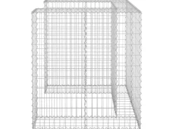 vidaXL Gabionenwand für Mülltonnen Verzinkter Stahl 110x100x110 cm* Sale
